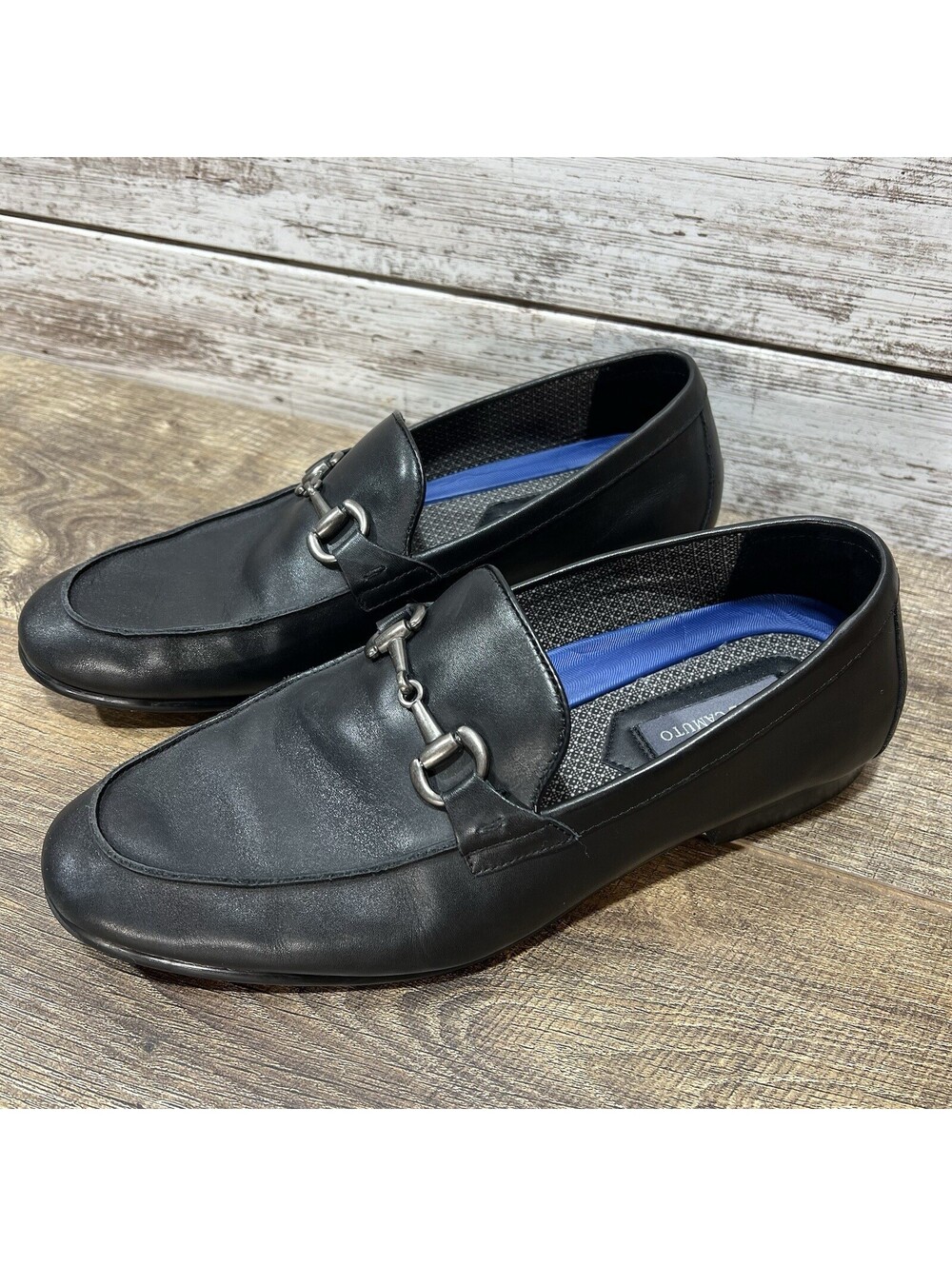 Vince Camuto Axyl Black Leather Bit Loafers US Men’s Size 10.5 M Dress Shoe